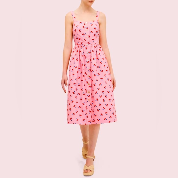 NWT Kate Spade Cherry Toss Sundress Sz 6 🍒 - Picture 1 of 6